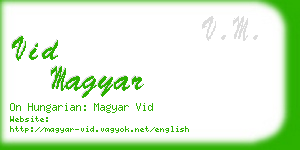 vid magyar business card